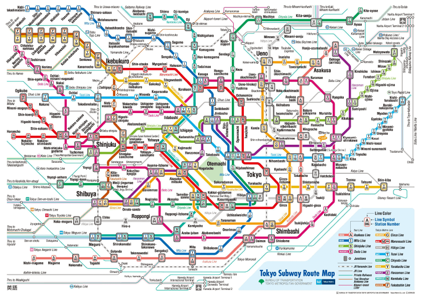 Tokyo Metro Subway Map